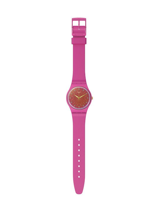 Swatch Swatch Women's Watch with Fuchsia Rubber Strap