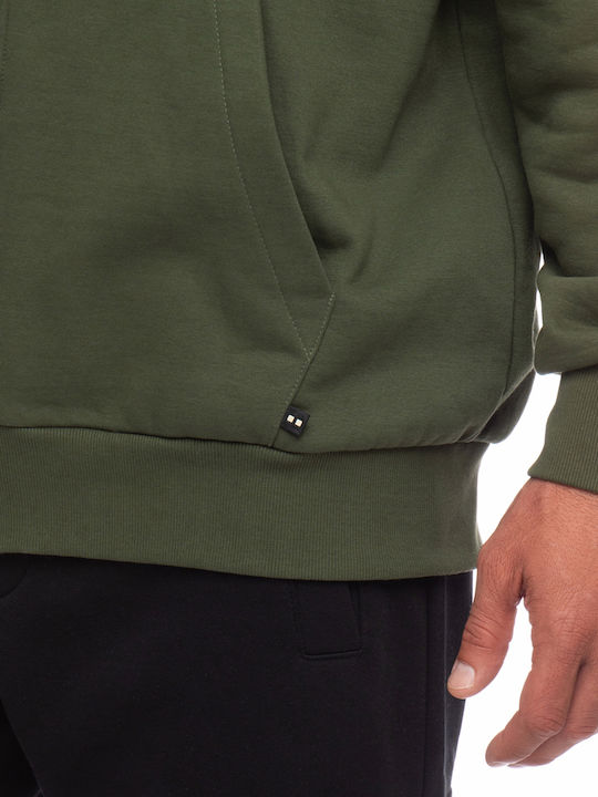 Khaki Hoodie Cardigan