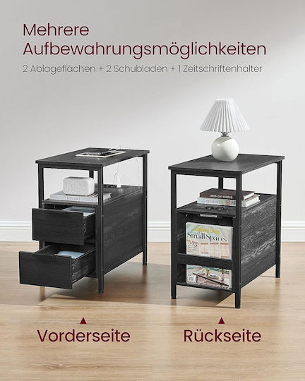 Noptieră Anthracite Grey 35x60x61cm