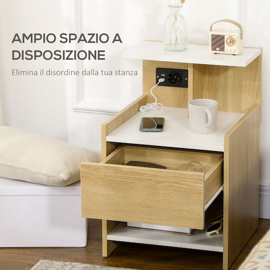 Nachttisch Beige 40x40x60cm