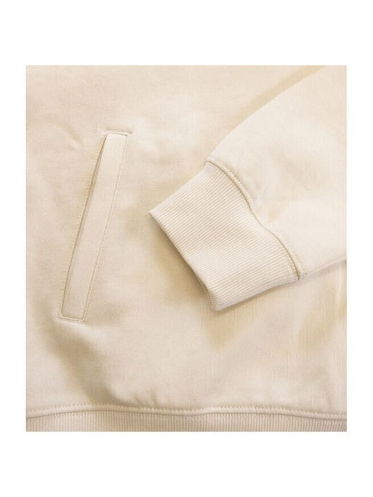 Damen Sweatshirt Kapuzen Beige