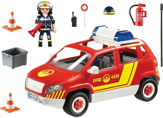 Playmobil City Action Chief Fire Officer Vehicle With Beacon And Siren for 5-10 years old
