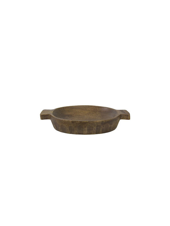 Nakaro Wood Купа за сервиране Кръгла Дърво Кафяв