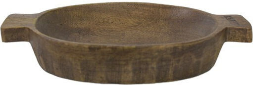 Nakaro Wood Serving Bowl Round Wooden Brown