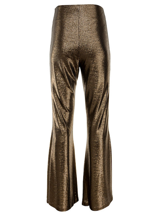 Forever Unique Femei Țesătură Pantaloni largi Gold (Gold)