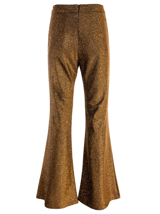Forever Unique Femei Țesătură Pantaloni largi Golden