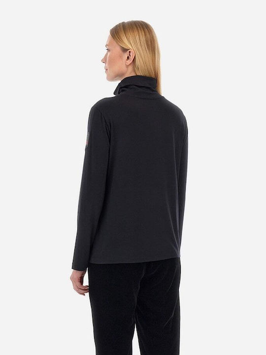 La Martina Winter Women's Cotton Blouse Long Sleeve Black