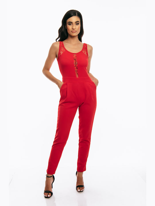 Boutique Women's Sleeveless One-piece Suit Red