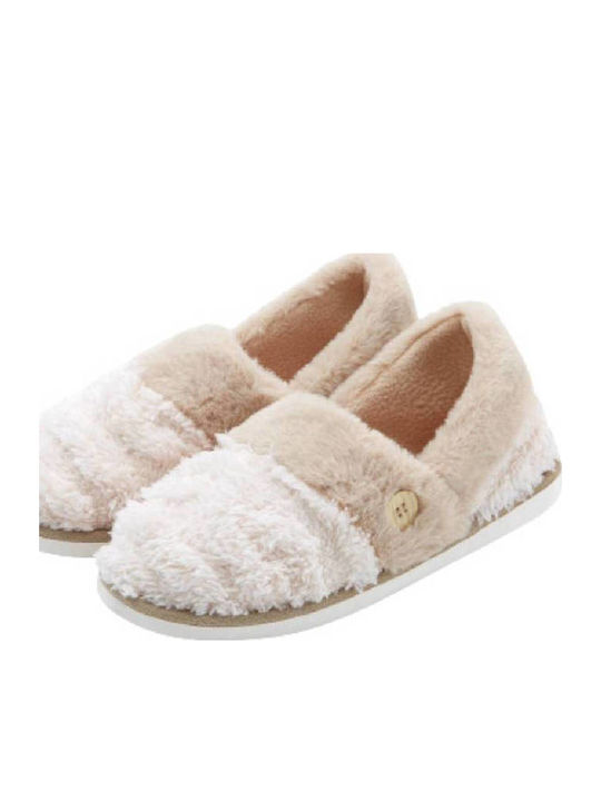 Winter Damen Hausschuhe Beige