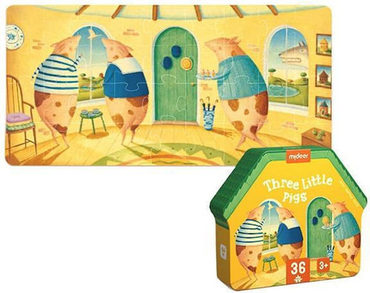 Παιδικό Puzzle Τρία Γουρουνάκια για 3+ Ετών 36pcs MiDeer