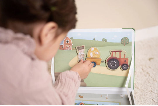 Little Dutch Jucărie Magnetică de Construcție Little Farm pentru Copii 3+ Ani