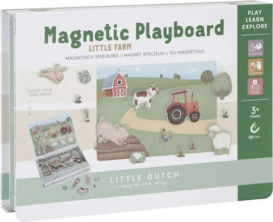 Little Dutch Jucărie Magnetică de Construcție Little Farm pentru Copii 3+ Ani