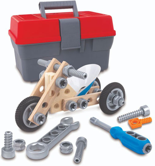 Hape Παιχνίδι Κατασκευών Ξύλινo Motorbike για Παιδιά 3+ Ετών