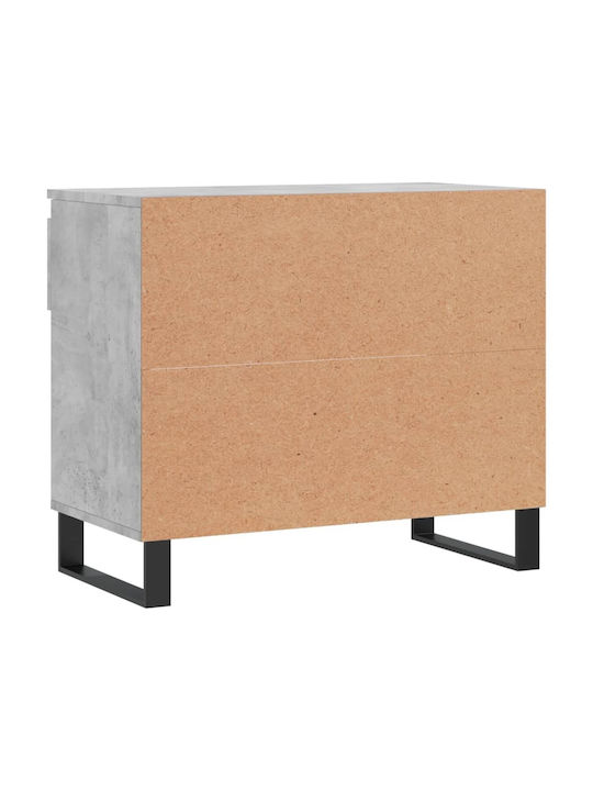 Ξύλινη Παπουτσοθήκη με 2 Ράφια Γκρι Μ70xΠ36xΥ60cm