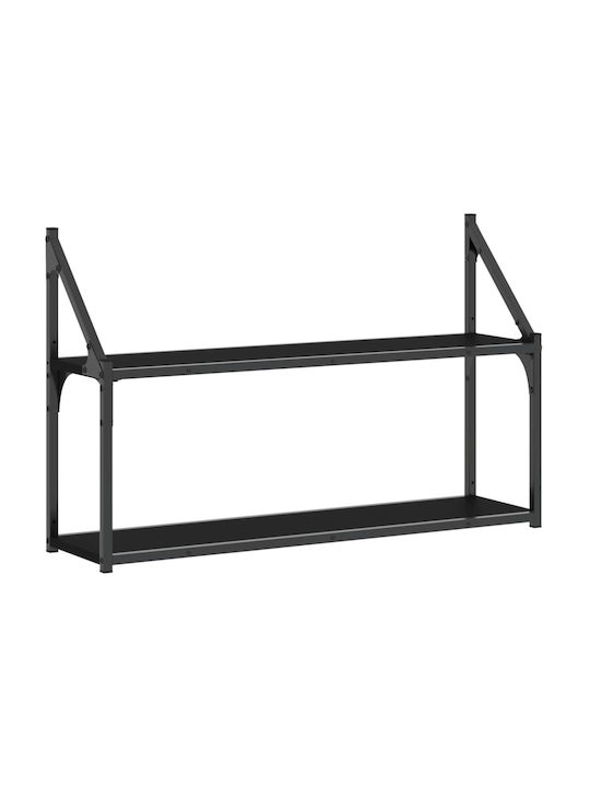 Shelf Wall Black 80x21x51cm