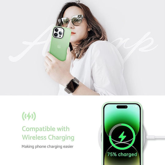 HappyCase Umschlag Rückseite Kunststoff mit Band Grün (iPhone 14 Pro)