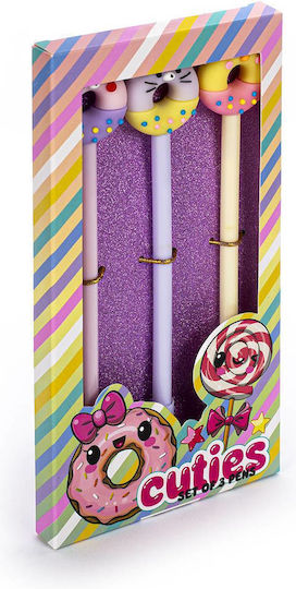 Tri-Coastal Design Cutie Cakes Στυλό Ballpoint 3τμχ