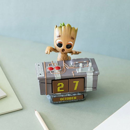 Grupo Erik Ημερήσιο Διαρκές Marvel Groot Death Button Καφέ 12.3x13εκ.