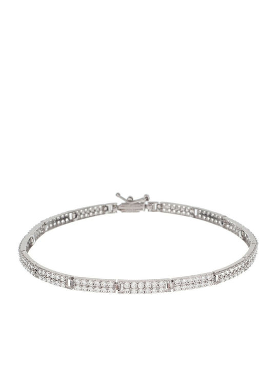 Vitopoulos Set with Necklace , Earrings & Ring from White Gold 14K with Stones