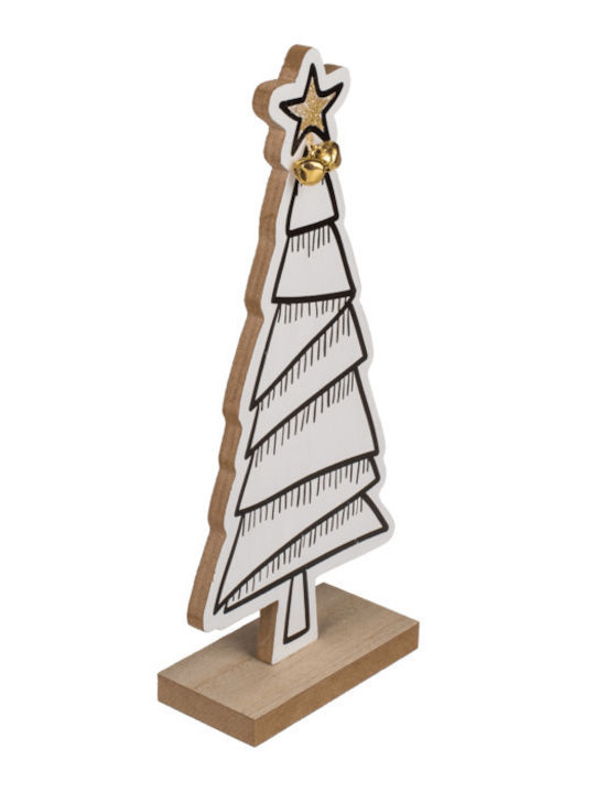 Christmas Decorative Wood Tree 25.5cm White