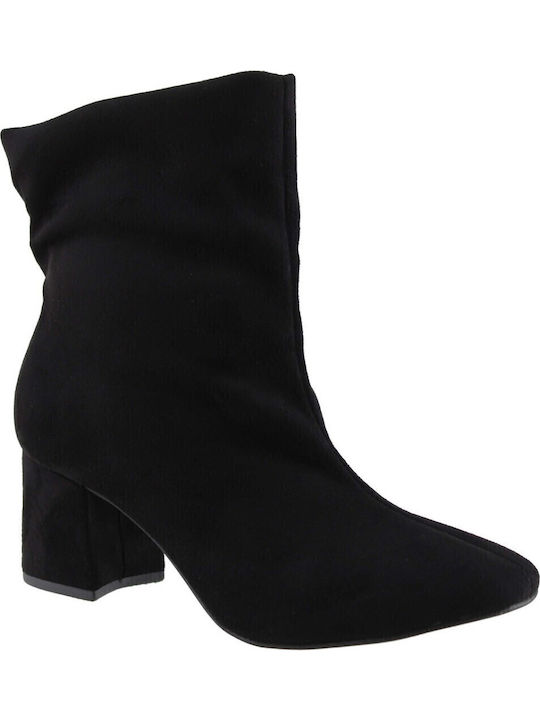 Wildleder Stiefeletten Damen Schwarz