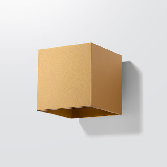 Sollux Quad 1 Modern Lamp Wall with Socket G9 Gold 14x14x14cm