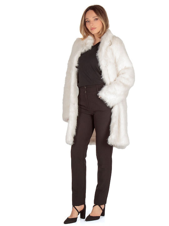 Women's Long Fur White