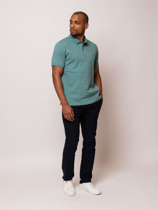 Heavy Tools Men's Short Sleeve Blouse Polo Teal