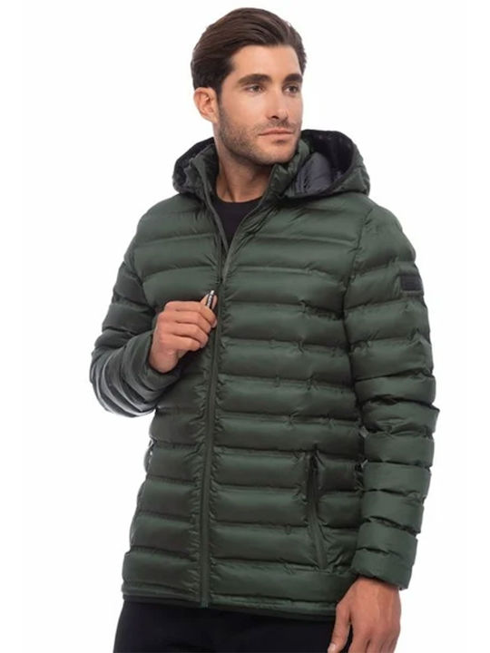 Geacă de iarnă Puffer Kaki