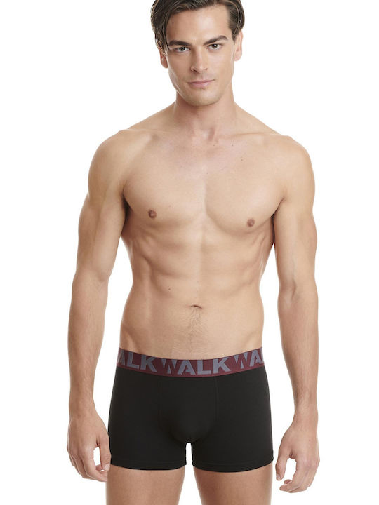 Walk Herren Boxershorts Black 2Packung