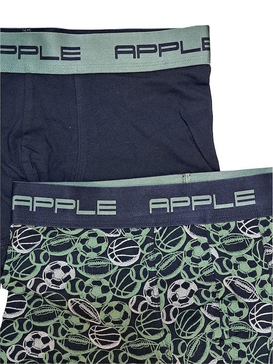 Apple Boxer Herren Boxershorts Black. 2Packung