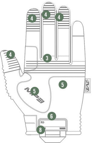 Mechanix Wear Militärhandschuhe in Braun Farbe
