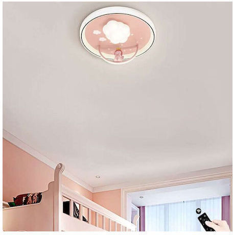 Atman Einfaches Licht Kinderdeckenleuchte Deckenleuchte montieren 79W mit Fassung E27 Rosa 48cm