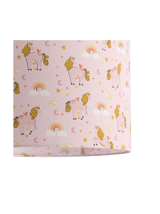 Veis Kids Plastic Single Ceiling Light E27 Pink 15W 35x24cm
