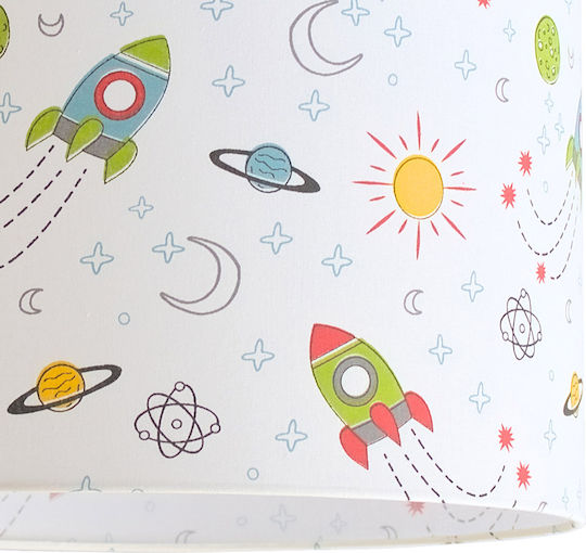 Veis Einfaches Licht Kinderdeckenleuchte Deckenleuchte 15W mit Fassung E27 Weiß 35x24cm