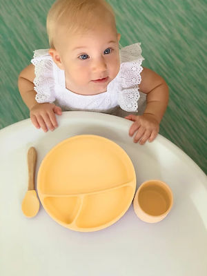 Minikoioi Baby Food Plate Portions made of Silicone Beige