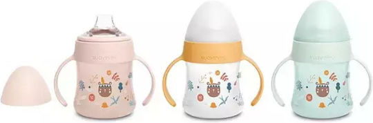 Suavinex Forest Lern-Trinkflasche Kunststoff mit Griffen Rosa für 4m+m+ 150ml