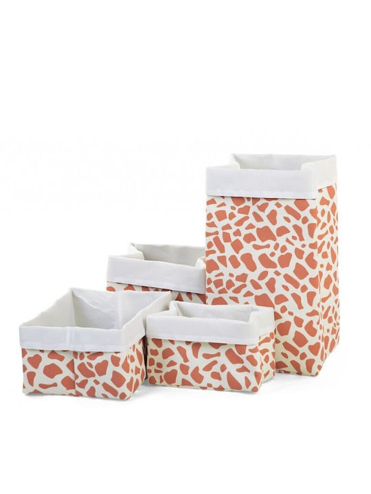 Childhome Παιδικό Καλάθι Αποθήκευσης από Ύφασμα Canvas Giraffe Μπεζ 40x32x20cm