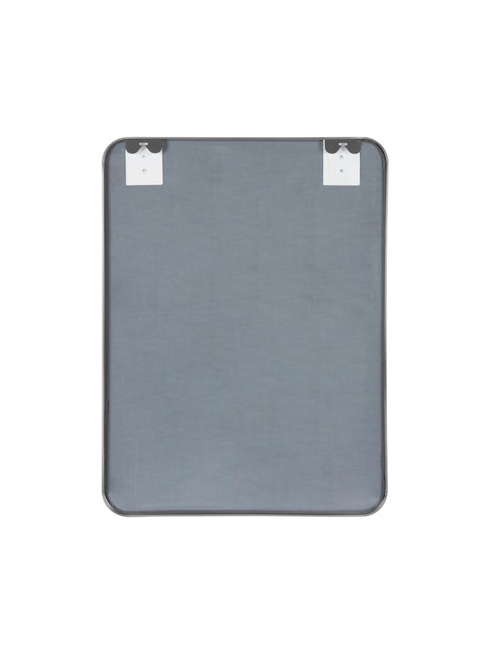 HomeMarkt Wandspiegel mit Silber Metallisch Rahmen 80x60cm 1Stück