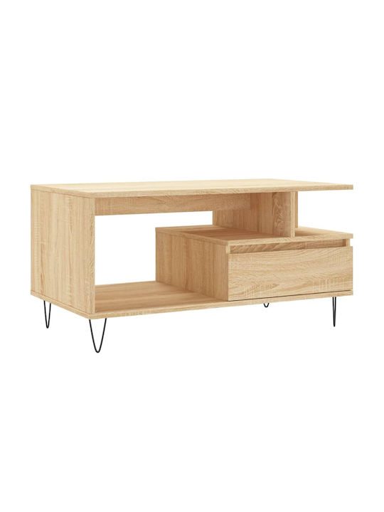 Rectangular Coffee Table Wooden Sonoma Oak L90xW49xH45cm.