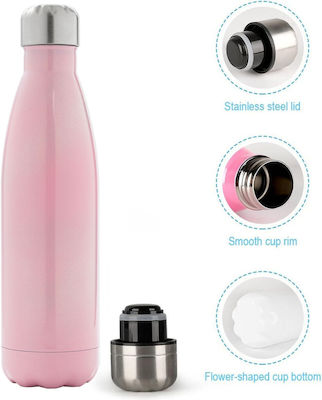 Koupakoupa Back In The Gym Kids Water Bottle Thermos Aluminium Pink 500ml