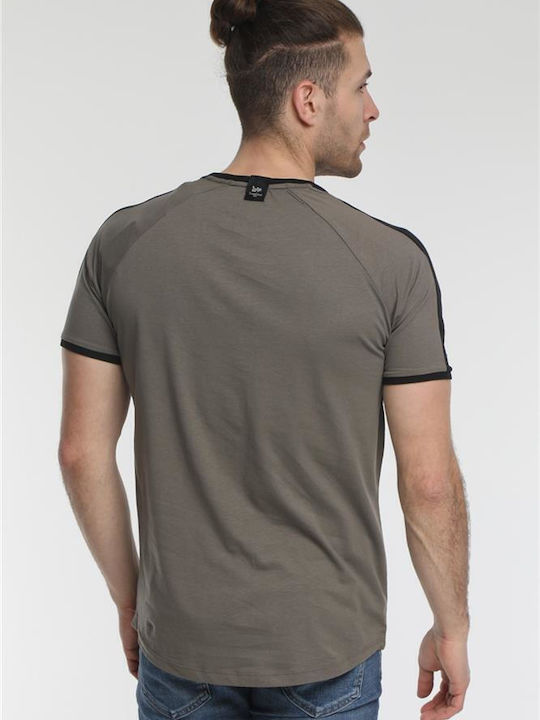 Double Men's Short Sleeve Blouse Khaki