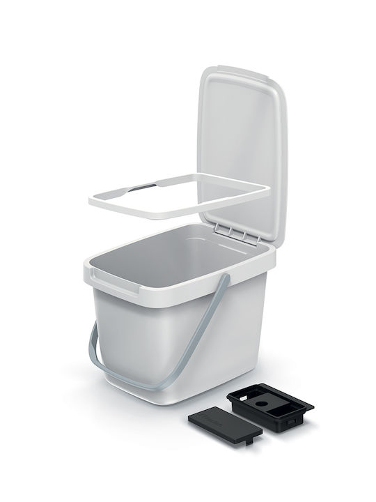 Prosperplast Systema Q Collect Coș de Gunoi Plastic pentru Dulap Maro 20lt 1buc