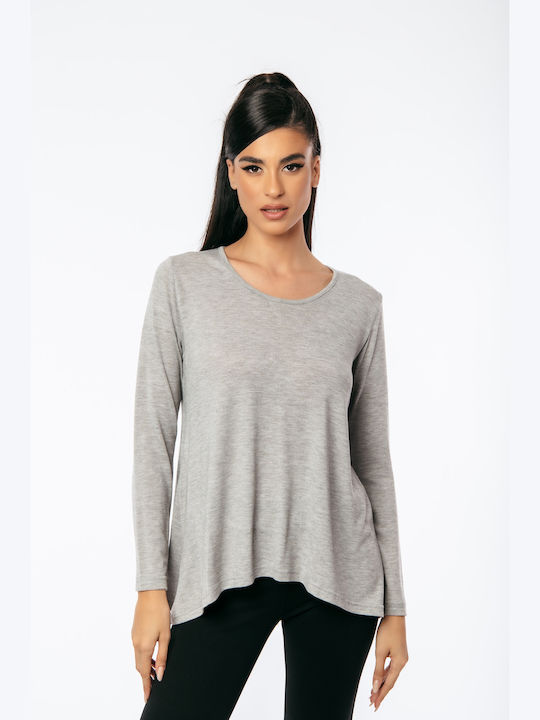 Boutique Women's Blouse Long Sleeve grey