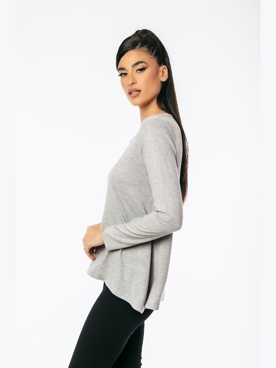 Women's Blouse Long Sleeve Gray