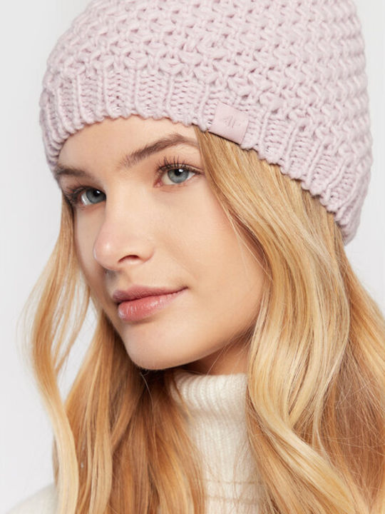 4F Pom Pom Beanie Feminin Căciulă Tricotat în culoarea Lila