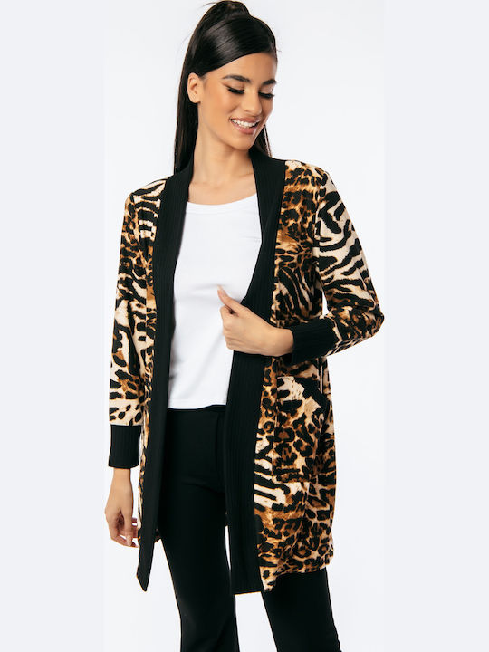 Long Women's Cardigan Brown
