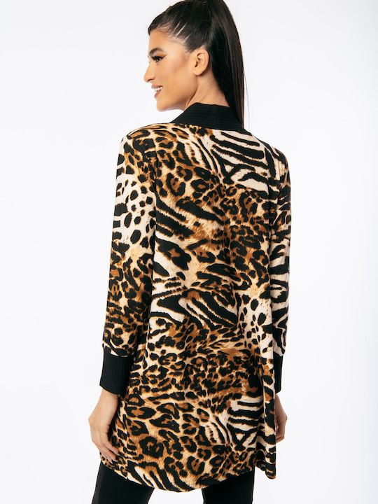 Long Women's Cardigan Brown