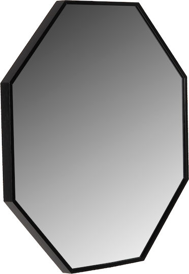 HomeMarkt Като Огледало за Стена с Черен Металик Рамка 55.5x55.5см 1бр