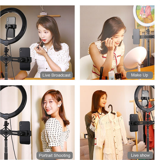Puluz Light Ring Light 26cm with Floor Tripod and Mobile Phone Holder